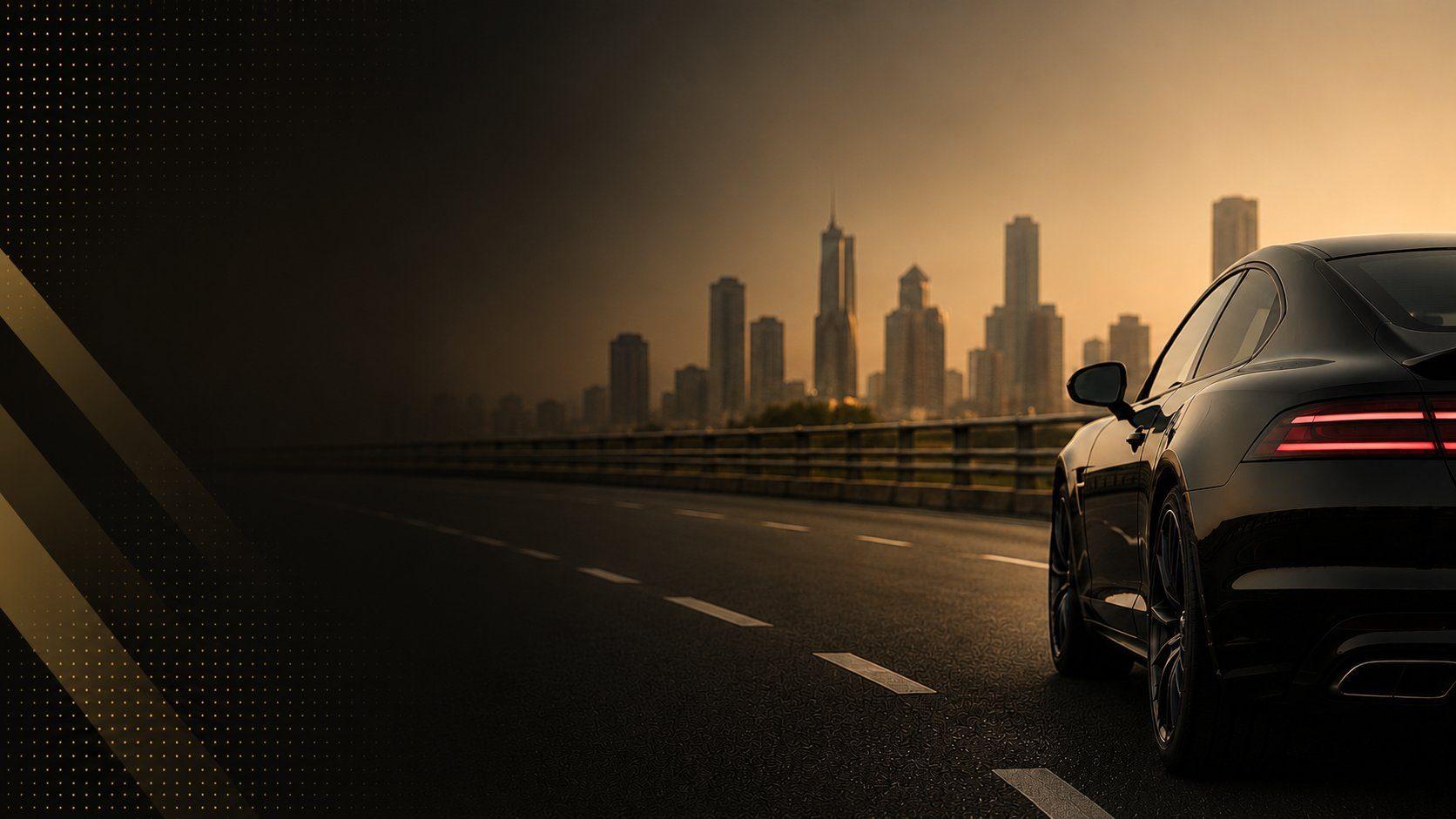 Schwarzes Sportcoupé auf der Straße – MD Auto Group